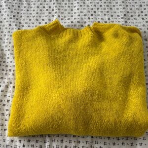 NWT 45R gold 100% wool sweater, body, cropped, oversized, size 00 (OS)